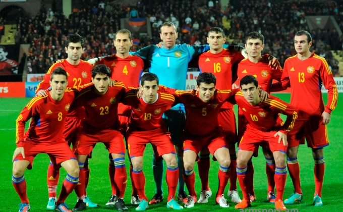 Armenia’s national football team improved its status on FIFA ranking