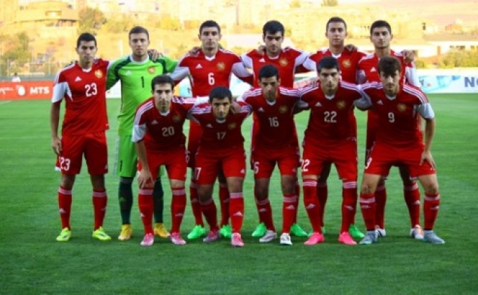 Armenia U21 football team loses to Denmark