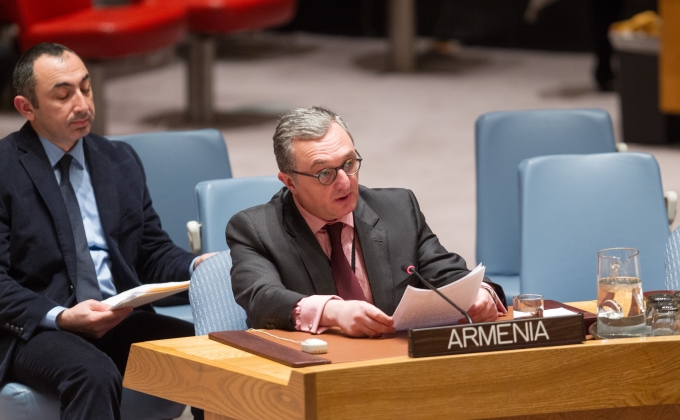 Armenia’s UN envoy delivers address at UNSC debate calling for civilians’ protection