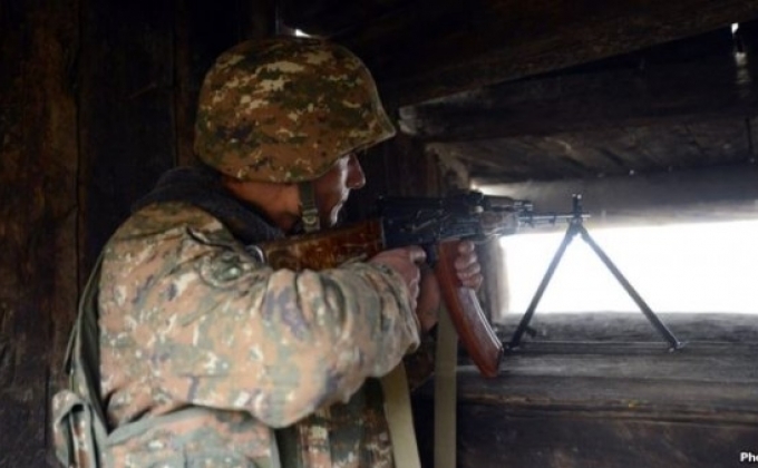 Azerbaijan fires toward Karabakh village, one Armenian soldier wounded