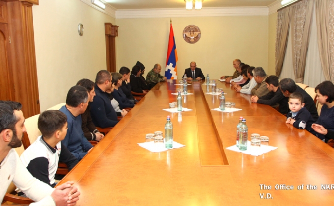 Bako Sahakyan received relatives of the Sisian regimen freedom-fighters perished during the Four Day April War
