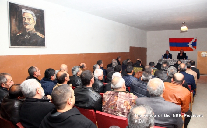 Bako Sahakyan visits southern wing of  Kashatagh region