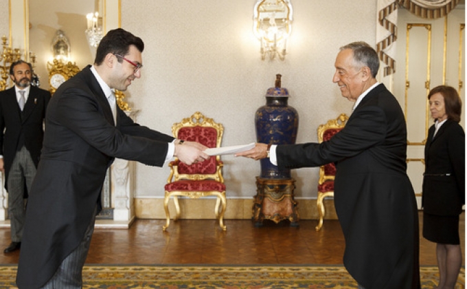 Микаел Минасян вручил верительные грамоты президенту Португалии