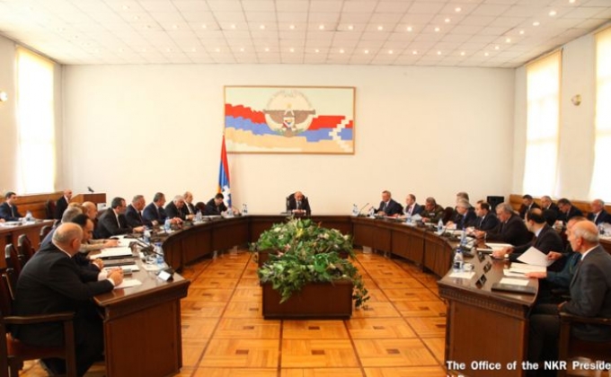 Bako Sahakyan chaired the first meeting of the Artsakh Republic Cabinet of Ministers in 2017