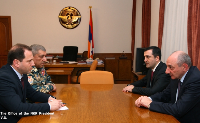 Бако Саакян принял министра по чрезвычайным ситуациям Армении Давида Тонояна