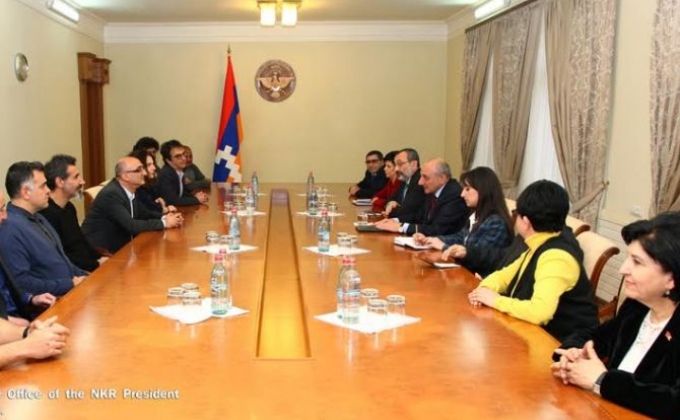 Bako Sahakyan receives large group of culture workers