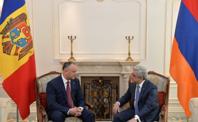 Президенты Армении и Молдовы обсудили вопросы сотрудничества