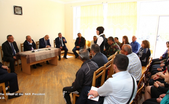 Президент Бако Саакян  посетил Мартунинский район