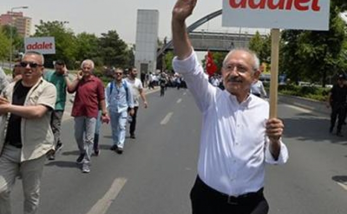 Թուրքական ընդդիմությունը սկսել է բողոքի 24-օրյա երթ