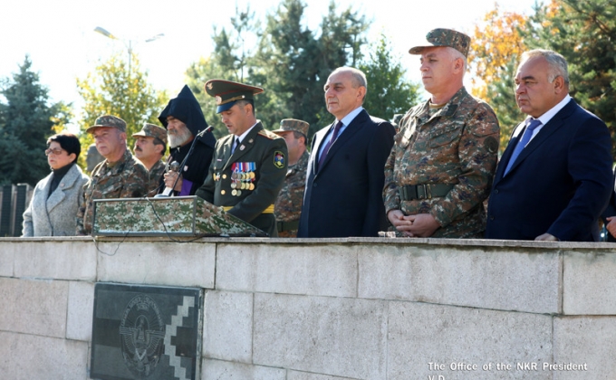 Bako Sahakyan partook at solemn event marking the 25th anniversary of the 8th separate motorized brigade formation