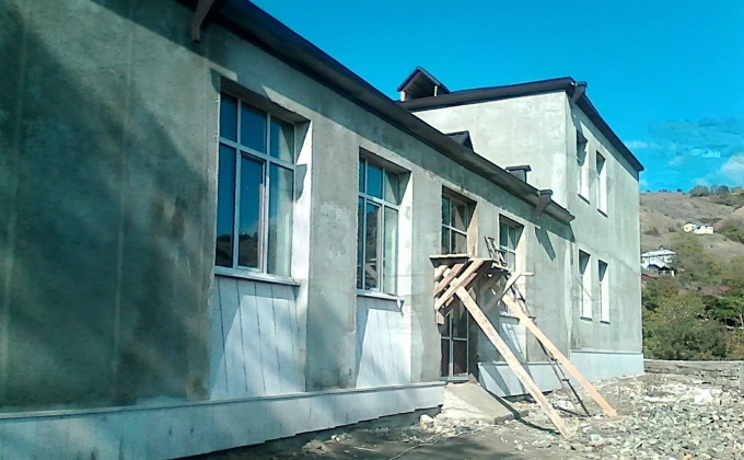 Community Center is being built in Tumi village, Hadrout region