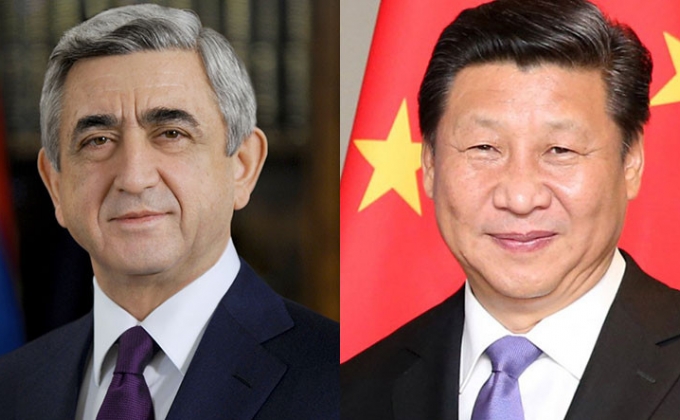 President Sargsyan sends congratulatory message to Chinese President Xi Jinping