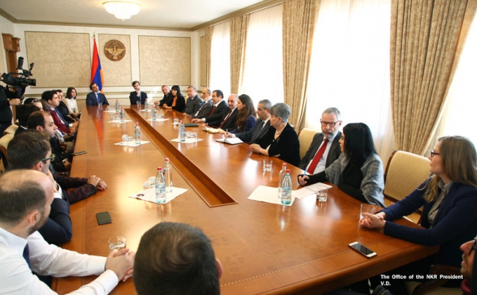 President of Artsakh meets with chairman of the “Prosperous Armenia” party Gagik Tsarukyan