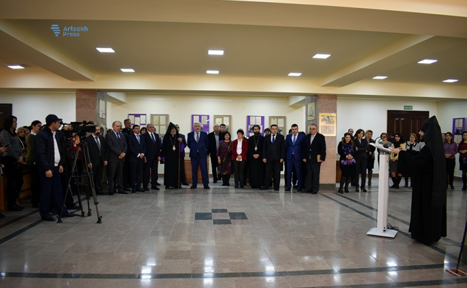 Karabakh President attends exhibition marking 150th birth anniversary of Catholicos Karekin I of Great House of Cilicia