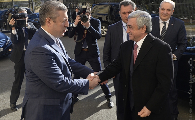 Серж Саргсян и Георгий Квирикашвили подчеркнули серьезный прогресс в торгово-экономическом сотрудничестве Армении и Грузии