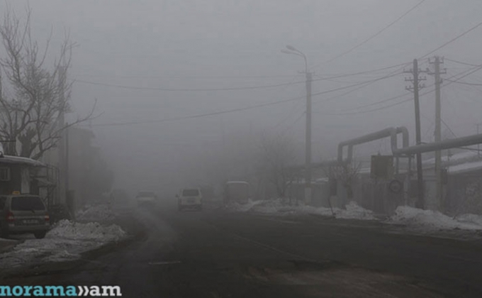 Snow, fog hits some roads in Armenia