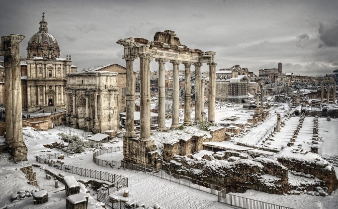 Հռոմում անոմալ ձյան պատճառով փակվել են դպրոցները
