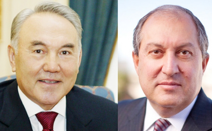 Kazakhstan’s President congratulates Armenia’s President-elect Armen Sarkissian