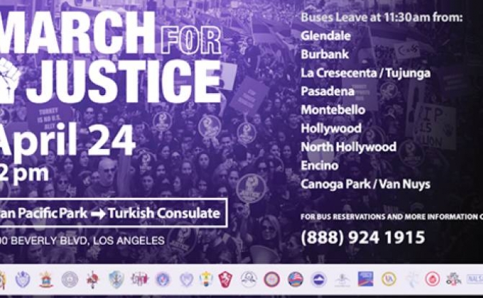 On April 24, March for Justice at the Turkish Consulate in L.A.
