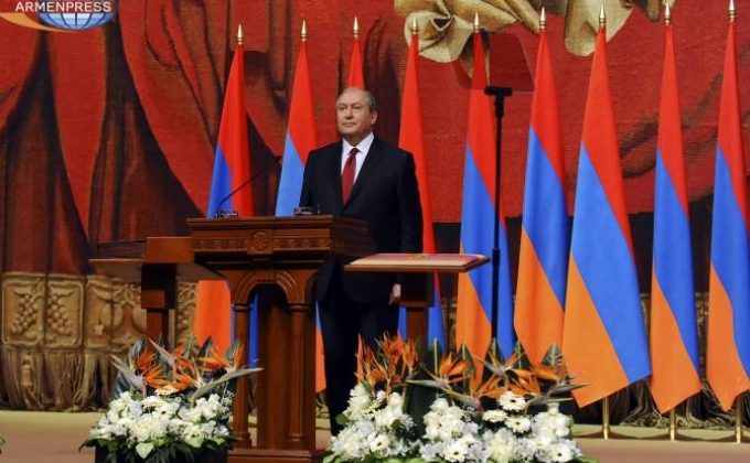 Новый президент Армении А. Саркисян: Пусть никто не сомневается в том, что мы стоим за Арцах и его справедливые права
