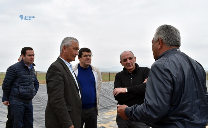 In Araksavan Artsakh President discusses the terrain's development prospects with young agrarians