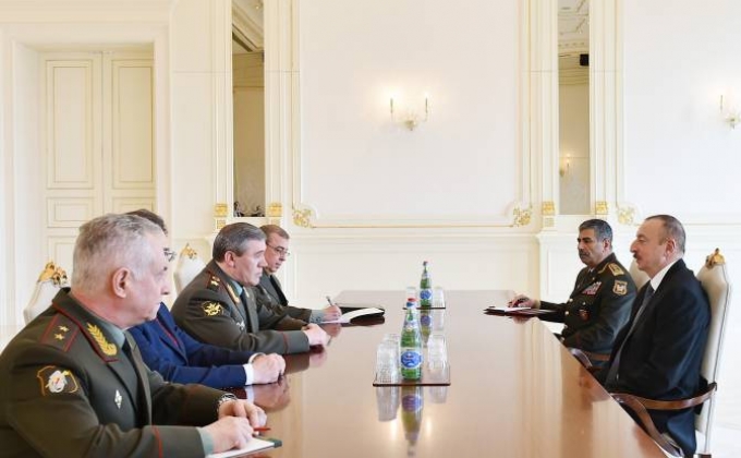 ՌԴ Գլխավոր շտաբի ղեկավարը Իլհամ Ալիեւի հետ քննարկել Է ռազմատեխնիկական համագործակցությունը