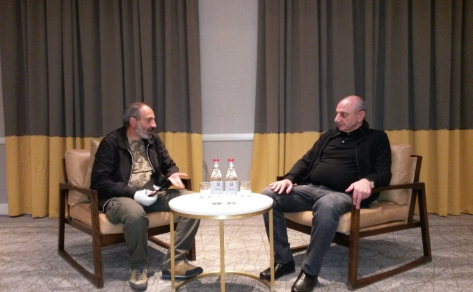 Artsakh President Bako Sahakyan met with opposition MP Nikol Pashinyan in Yerevan