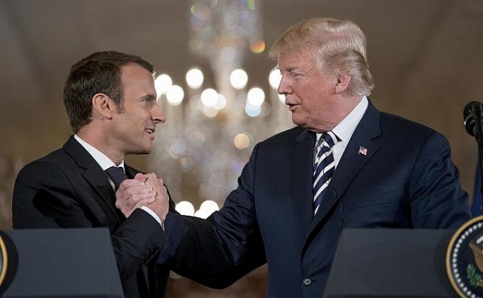 Macron, Trump announce 'common objective' on Iran and Syria