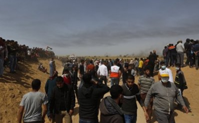 Палестинцы протестуют на границе с Израилем: есть погибшие

