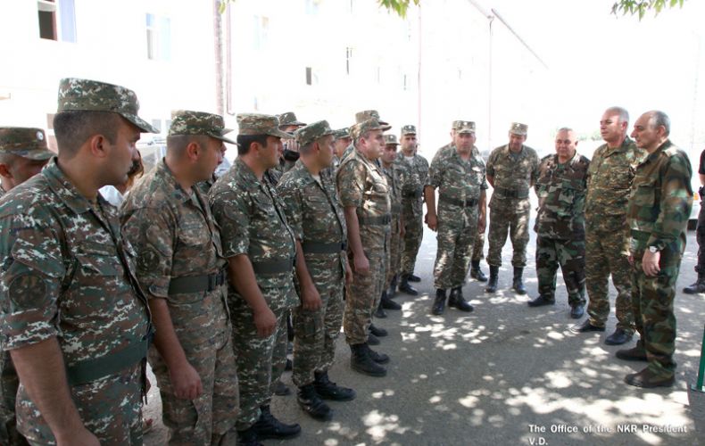 President of Artsakh visits Artsakh-Azerbaijan borderline