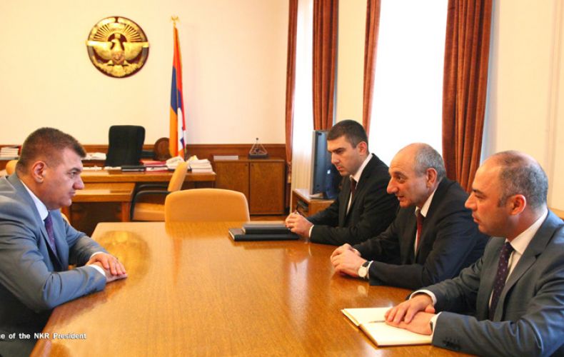 Бако Саакян принял министра транспорта, связи и информационных технологий Республики Армения