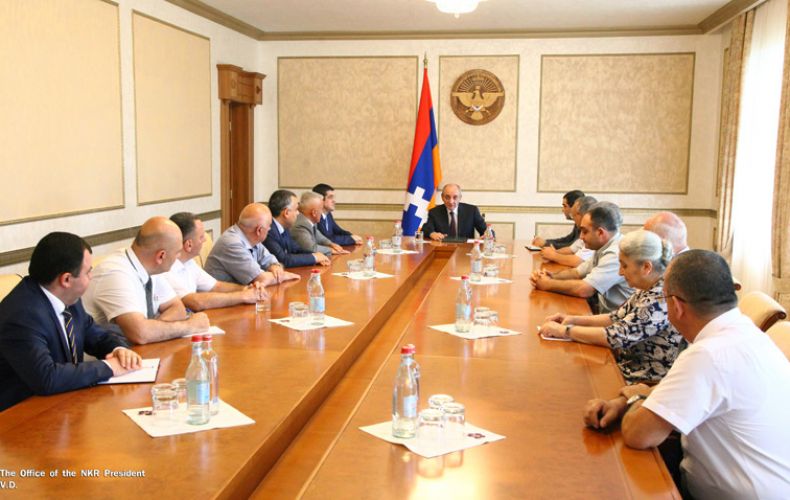 Bako Sahakyan receives group of members of  Free Homeland party