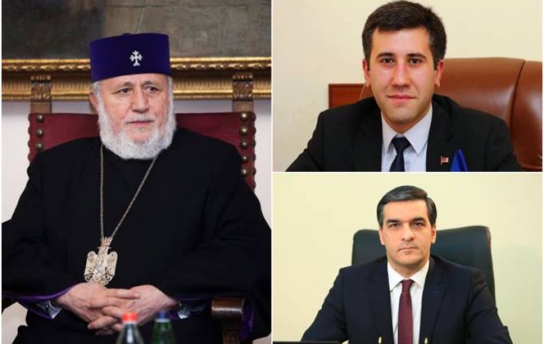 Рубен Меликян и Арман Татоян встретились с католикосом Гарегином Вторым

