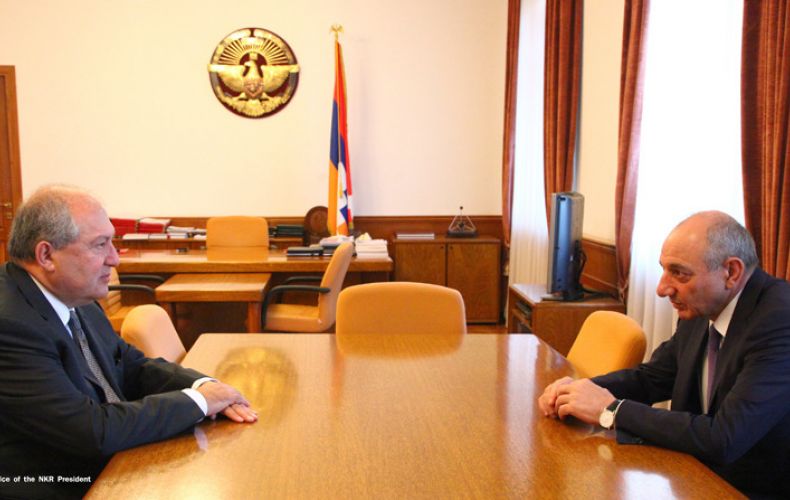 Bako Sahakyan had a meeting with Armenian President Armen Sargsyan
