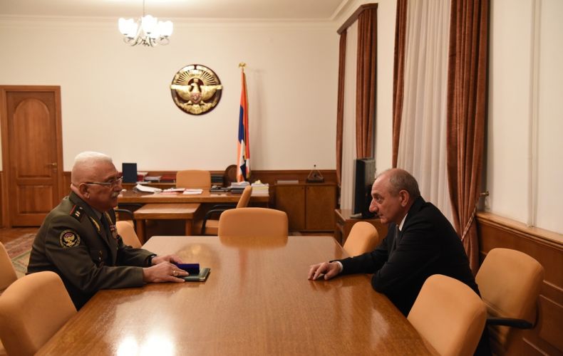President Sahakyan received head of the National Defense Research University of the Republic of Armenia Defense ministry Hayk Kotanjyan