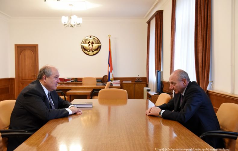Bako Sahakyan held a meeting with President Armen Sargsyan of the Republic of Armenia
