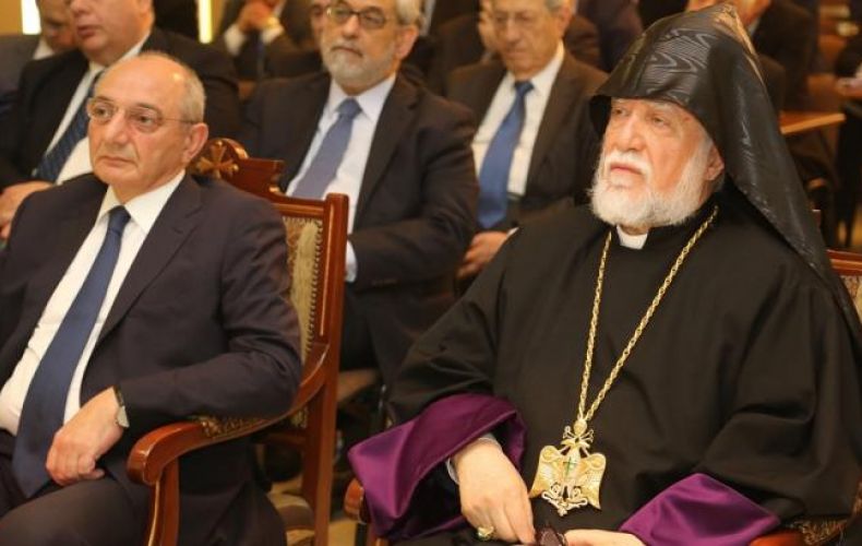 Bako Sahakyan sent a congratulatory address to Catholicos of the Holy See of Cilicia Aram I on the 50th Anniversary of Ordination to Priesthood