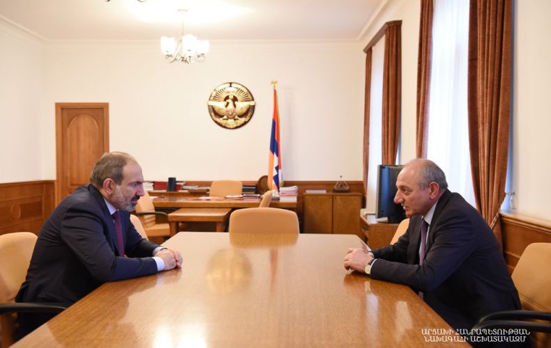 Bako Sahakyan had a meeting with acting Armenian Premier Nikol Pashinyan