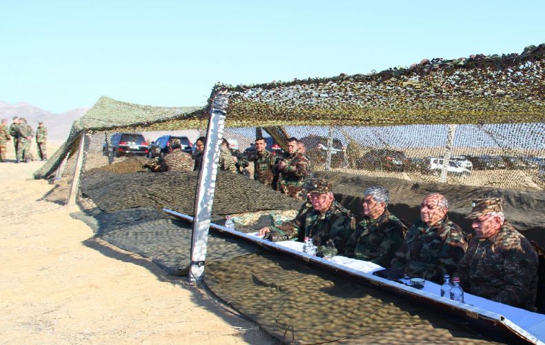 President Sahakyan observed tactical maneuvers and visited the Mets Shen village