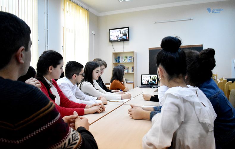 Teleconference was held between Stepanakert, Armavir and St. Petersburg schoolchildren