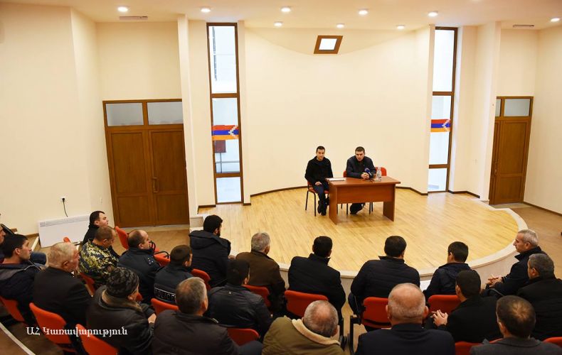 Artsakh Republic State Minister Grigory Martirosyan visited Karmir Shuka community of Martuni region