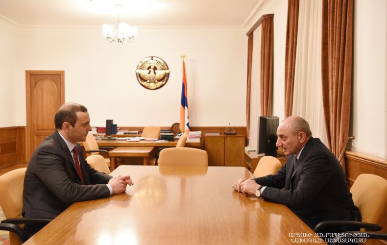 Bako Sahakyan receives Secretary of Security Council of Armenia