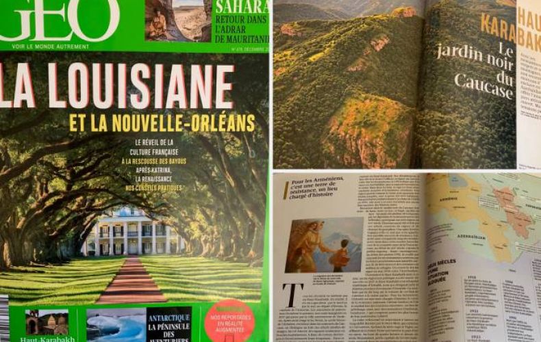 Ֆրանսիական GEO ամսագրի դեկտեմբերյան համարում լույս է տեսել Արցախին նվիրված հոդվածաշար

