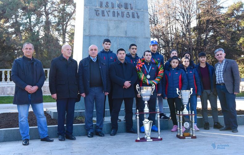 В Степанакерте встретили четырехкратного чемпиона Европы Артура Арушаняна
