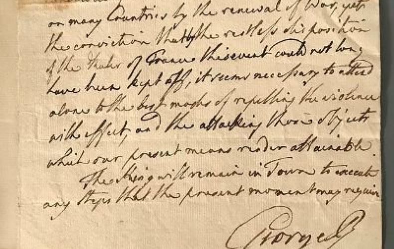 Письмо короля Георга III ушло с молотка за 11 430 фунтов стерлингов
