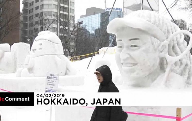Sapporo's snow festival boasts giant snow and ice sculptures in Japan