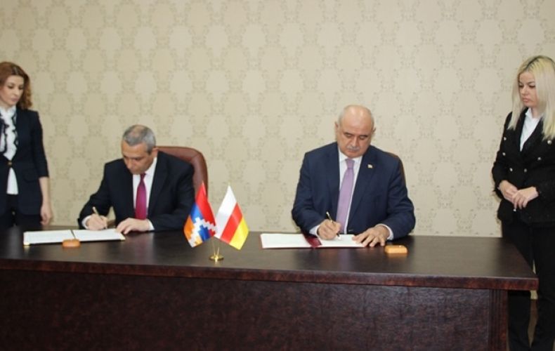 Cooperation Agreement Signed between the Ministries of Foreign Affairs of the Republic of Artsakh and the Republic of South Ossetia