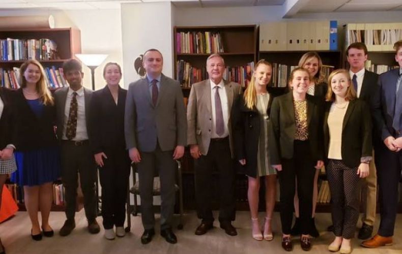 Artsakh’s Permanent Representative to USA meets with group of students from Clemson University