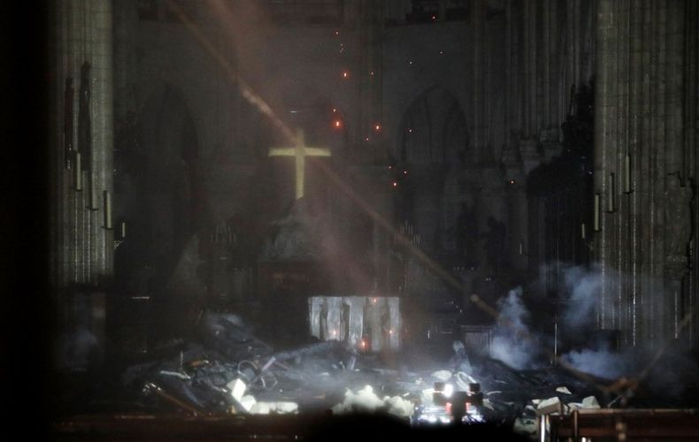 Fire at Notre Dame cathedral extinguished