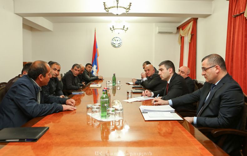 Artsakh State Minister received a group of entrepreneurs engaged in woodworking production
